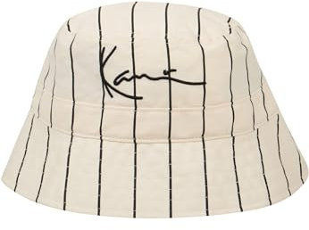 Karl Kani Unisex KA221-025-1 Signature Pinstripe Bucket Hat one Size Cream