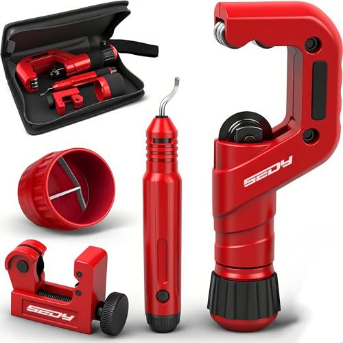 Ultimate Tube Cutter Set - Heavy Duty Pipe Cutter 3/16-2 OD, Mini Tube Cutter 1/8-7/8, Deburring Tool - for Copper, Aluminum, PVC Pipes - High-Quality Cutting & Deburring Tools for Professionals