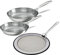 Le Creuset Stainless Steel Frypan (8 In. & 10 In.) with Splatter Guard Bundle