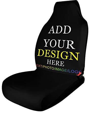 Personalisiert Autositzbezüge für Vordersitze, Personalisiertes Bild, Text, Logo, Sitzschutzhülle, Auto-Innenabdeckng für LKW, Van, Limousine, SUV