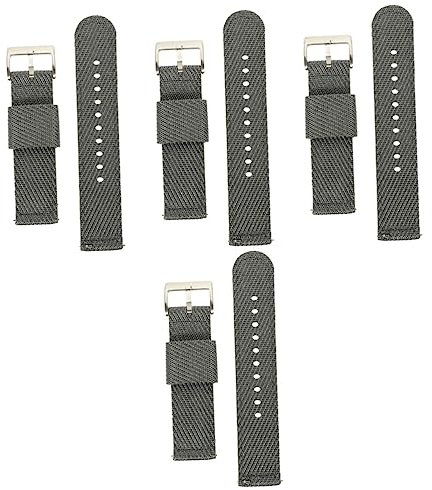 Mikikit 4pièces Bracelet Montre Nylon Tressé Ajustable Pour Hommes Et Femmes Accessoire De Mode Pour Événements Spéciaux Et Quotidien Compatible Couleur Grise