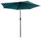 Happy Garden Parasol droit HAPUNA rond 2,70m de diamètre bleu avec manivelle. Parasol droit inclinable.