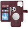 Zouzt for iPhone 12/12 Pro 6.1 Inch Detachable Wallet Case with Card Holder for MagSafe, Premium PU Leather 2 in 1 Flip Folio Book Magnetic Stand Protective Phone Cover - Burgundy