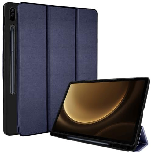 TECHGEAR Smart Case per Samsung Galaxy Tab S9 FE Plus (S9 FE+) 12,4 2023 (SM-X610 / SM-X616) Custodia sottile in pelle PU con supporto con protezione angolare [accensione e spegnimento automatico]