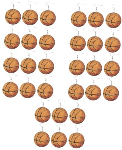 ifundom 15paare Retro Basketball Ohrringe Aus Pu-leder Sportliche Ohrringe Für Frauen Für Sportliebhaber Für Besondere Anlässe
