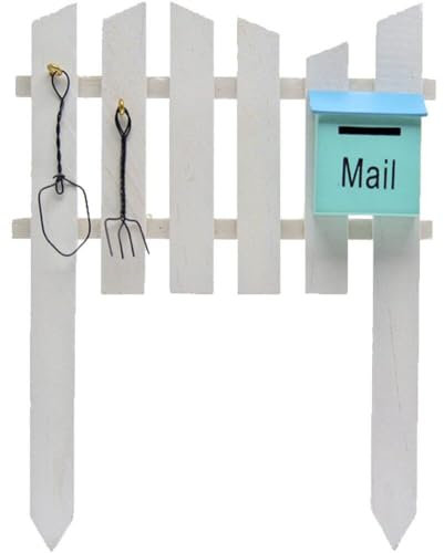 Miniatur Holzzaun Mini Kleiner Gartenposten Zaun Barriere Postfach Holzhandwerk Zaun Miniaturgarten Ornamente