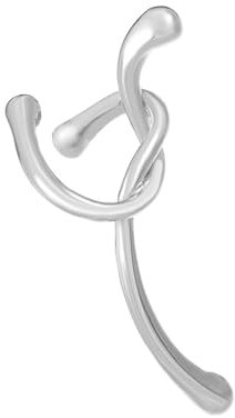 Wendalern Silberne Geknotete Ohrmanschette Einfache Knotung Lineare Manschette Wrap Ohrringe Fake Helix Knorpel Clip Auf Ohrringe Nicht Piercing Ohr Manschette Ohrringe Schmuck Für Frauen Und Mädchen