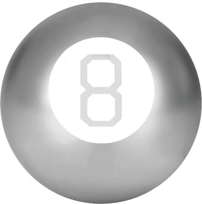 MantraRaj Magic Mystic 8 Ball (Silver) Decision Making Fortune Telling Fun Toy Game Retro Edition Novelty Toy For Him And Her With 20 Answers And Predictions