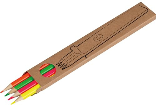 4 Neon Buntstifte - Textmarker / 4 Farben