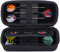 Lebakort Hart Hülle Dartpfeile Etui für 6 Stück Steeldarts oder weiche Spitze Darts,eingebaute Speicher Rohre und Taschen für Flights, Spitzen, Schäfte