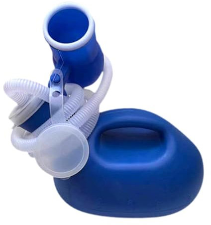 JAYIOLA Urinoir pour Homme, Bouteille Portable, Tuyau Long de 59.06 Pouces, Pot pour Voiture, Conduite, Voyage, Camping, Bleu