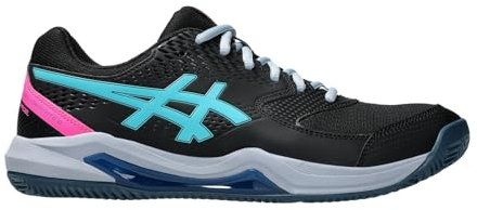 ASICS Gel-Dedicate 8 Padel, Sneaker Hombre, Black/Energy Aqua, 47 EU