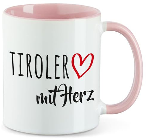 Huuraa Kaffeetasse Tiroler mit Herz Geschenk