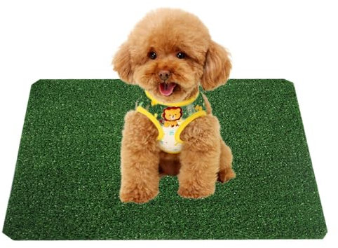 Dogs Artificial Grass Rug Turf - Potty Tray Artificial Grass Patch, Indoor Outdoor Fake Grass | Dogs Potty Training Area Grass Rug, Strong Absorbency Soft and Real Grass for Patio Lawn Decoration
