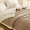 WUMIUER Warme Kuscheldecke 180x200cm Flauschig & Super Weich Fleecedecke Wohndecke Braun Kaffee - Weiß, Winter Herbst Sofadecke Couchdecke Bett Überwurfdecke für Damen Herren Erwachsene
