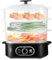 SUPERLEX 3-Tier Food Steamer 12L, Electric Vegetable Steamer with 3- layer Removable Cooking Bowl & Lid, for Healthy Steam Meal, 60-min Timer, BPA-Free