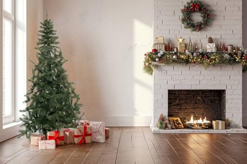 Dmora Albero di Natale Albigna, Pino Artificiale, Albero Effetto Reale, Alberello Natalizio, Made in Italy, 140x140 h200 cm, Verde