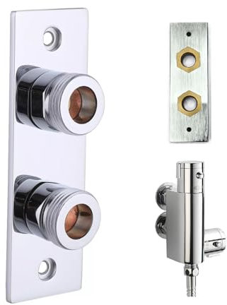 TC Mini Douche Shattaf Shower Valve Front Fix Easy Fixing Plate Bracket Chrome