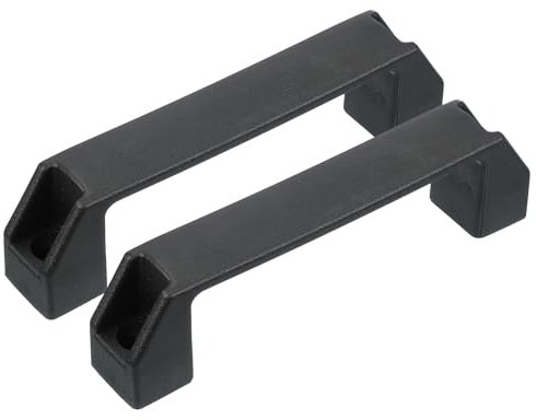 PATIKIL Poignées de Tirage en Plastique de 150 mm de Centres de Trous, 2 Pcs Poignées de Tiroir Carrées pour Quincaillerie de Cuisine pour Poignée de Porte d'Équipement Mécanique, Noir