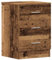 vidaXL Nachttisch Altholz-Optik 38x35x55 cm Holzwerkstoff, Nachttischschrank, Nachtkonsole, Beistelltisch, Nachtschrank, Schlafzimmermöbel