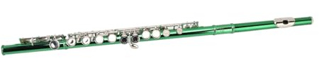 Flûte traversière en ut, Flûte traversière en cuivre blanc à 16 clés, instrument de flûte avec outils de nettoyage et étui de transport pour débutant, étudiant, facile à jouer