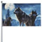 Garten Flagge Wolf Flagge mit Ösen Langlebig Flaggen Banner, Für Drinnen und Draußen, Bauernhaus, 90x150cm