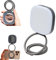 Luce magnetica per selfie, pieghevole, a LED, per telefono, per fotocamera frontale e fotocamera posteriore, con specchio per trucco, registrazione video, mini stabile e portatile