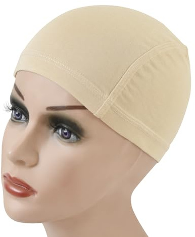 1 Stück Wig Cap Bambus Kappe unter Perücke zu Tragen Elastische Bambus Stoff Perückenkappe (Grau Blond)