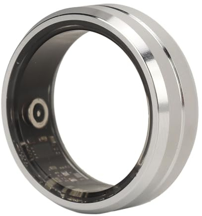 YUEHISY Smart Health Tracker Ring, IP68 Silberring mit Fernbedienung und 7-Tage-Batterie, Ideales für Frauen und Männer (8 ID: 18,1 mm/0,711 Zoll, Umfang: 56,9 mm/2,24 Zoll)