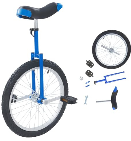 ROGONPDK 20-Zoll-Einrad, Einrad mit 2 Pedalen, Erwachsene-Einrad, Höhenverstellbares Einrad, Outdoor Einräder, für Büroangestellte, Radsportbegeisterte und Andere (Blau)