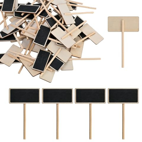 50 Stk Schilder Fähnchen zum Beschriften Mini Tafeln Kreidetafeln Schild Fähnchen zum Beschriften Essen Buffet Schilder Kreide Käse Marker Buffet Etiketten für Preisschilder Kuchen Lebensmittel, B