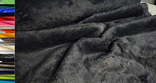 StoffBook BÄRCHENFELL TEDDYFELL FELL STOFF FELLIMITAT STOFFE METERWARE, D143 (Grau)