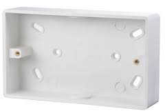 CLICK Mode CMA245 2 Gang 29mm Deep PVC Pattess Box - Conduit Entry