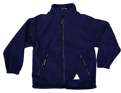 Ozmoint School Uniform Boys Girls Mens Womens Unisex Zip Through Polar Fleece Jacket (8 Colours) Kids Children 22-34 Chest & XS-XL Adult Sizes Navy
