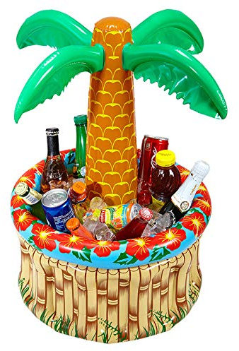 PARTY DISCOUNT® Aufblasbare Palme mit Getränkekühler, 62 cm