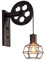 COCOL Loft Industrial Retro Lifting Riemenscheibe Wand Lampe Eisen Rusty Persönlichkeit Kreative Restaurant Korridor Aisle Cafe Wall Light