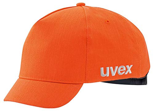Uvex U-Cap Sport Hi-Viz Anstoßkappe - Kurzer Schirm - Warnorange - 52-54 cm 52-54 cm