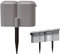 Prosperplast Beetumrandung Schneckenzaun1,9m Palisade Beeteinfassung Rasenkante Zaun (Grau)