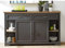 Lomadox Landhaus Sideboard in Graphit-Grau/Absetzungen in Artisan Eiche Nb., Breite 171cm