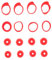 Hemobllo 16 Pcs Replacement Ear Tips, Ear Plugs for Noise Reduction, Soft Silicone Earbuds Eartips Compatible with Samsung Gala xy Buds/Buds+ (Red)