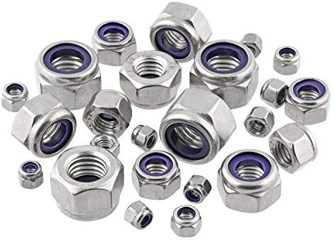 Sicherungsmuttern hohe form M10 DIN 982 ISO 7040 Edelstahlmuttern Stopmuttern Klemmmuttern selbstsichernde Sechskantmuttern M10 10 Stück