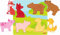 goki 57433 - Fühlpuzzle Tiere aus Holz - 4 Teile