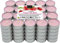 Velas de Té Aromáticas Velas perfumadas - 4 Horas de combustión(Fresa con Nata, 100 Velas)