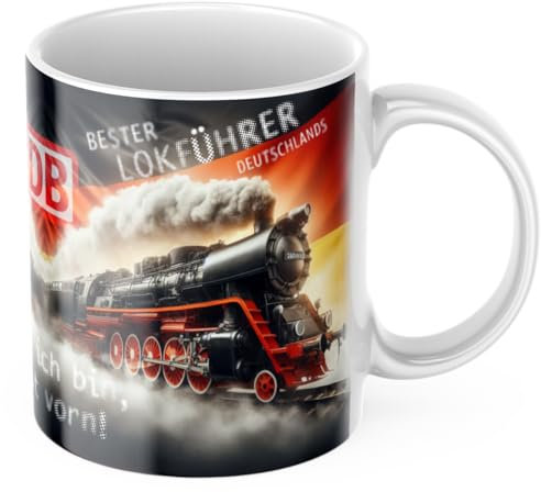 Bester Lokführer Deutschlands Tasse Lokführertasse Eisenbahner bei der Deutsche Bahn Bundesbahn Geschenkidee