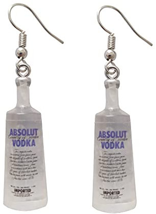 ROSTIVO Weird Ohrringe für Frauen und Mädchen, niedliche Wodka-Flaschen-Ohrringe, Harz, Harz