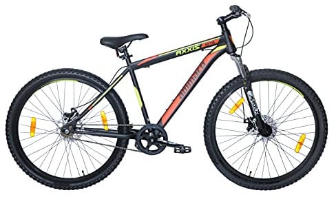 Ammaco Axxis Single Speed Bike Men Mountain Bike MTB Jump Bike 27.5 Wheel 17 Frame 650B Front Suspension Disc Brakes Black Red
