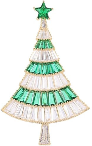 1 Stück Kristall Kubikzirconia Weihnachtsbaum Broschen Für Frauen Glänzende Luxus Mode Brosche Pin
