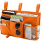 Bseash Bunk Bed Organizer, Bedside Caddy with 8 Pockets, for College Dorm, Hospital, Baby Bed Rails, 600D Oxford Cloth (Orange)