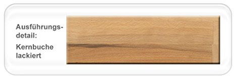 expendio hochwertiger Esstisch Linao A Tisch fest oder ausziehbar Variante Massivholztisch Designermöbel, Holzart:Kernbuche lackiert, Größe:180 x 90 cm