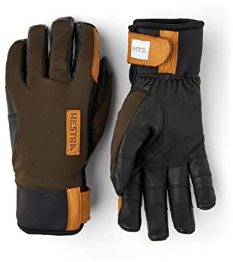 HESTRA Ergo Grip Active Wool Terry Oliv, Gore-Tex Fingerhandschuh, Größe 11 - Farbe Dark Forest - Black